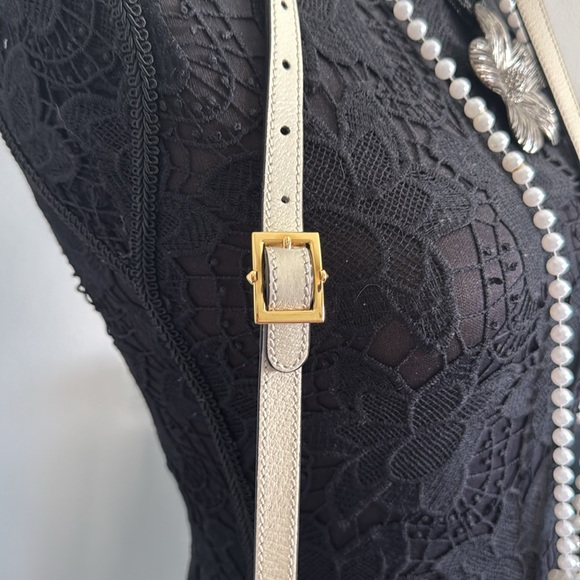 GUCCI Ophidia GG Marmont logo Supreme Flora white leather crossbody Shoulder Bag - Picture 14 of 15